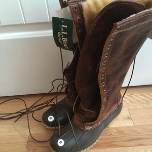 Ll Bean 6 Shearling Leather Duck Boots 